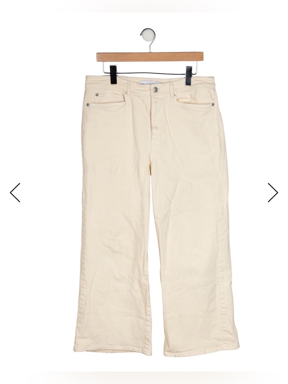 Proenza Schouler Cream mid rise Wide-Leg Jeans